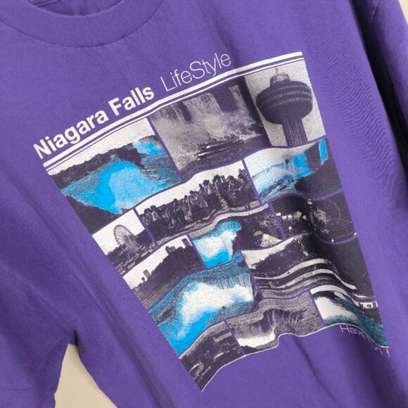 Vintage Retro 90s Niagara Falls Graphic Memorabilia Polaroid Merch Tee XL - Picture 3 of 7
